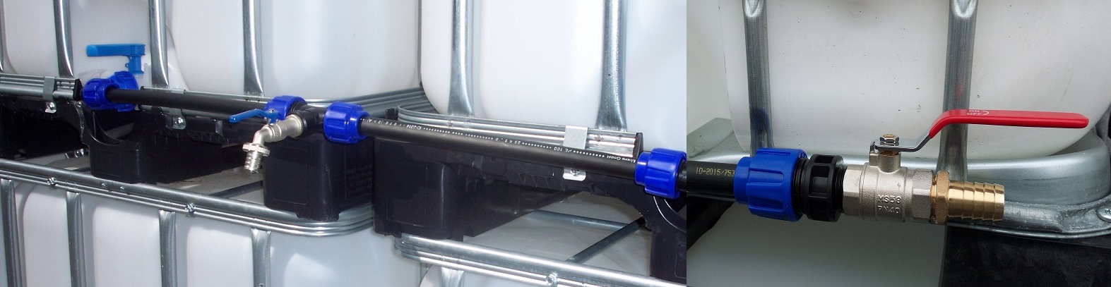 (Bild für) IBC Verbindungsset für 2 Tanks + Pumpenanschluss